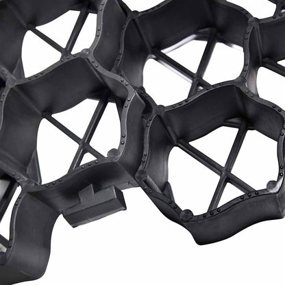 vidaXL Grass Grids 16 pcs Black 60x40x3 cm Plastic