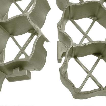 vidaXL Grass Grids 16 pcs Green 60x40x3 cm Plastic