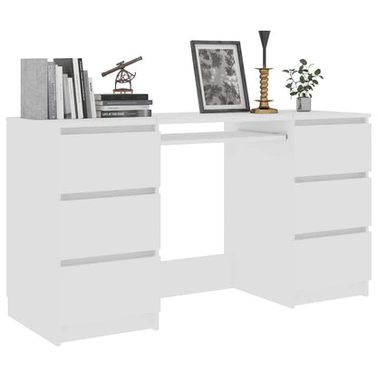 vidaXL Writing Desk White 140x50x77 cm Engineered Wood