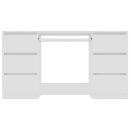 vidaXL Writing Desk White 140x50x77 cm Engineered Wood
