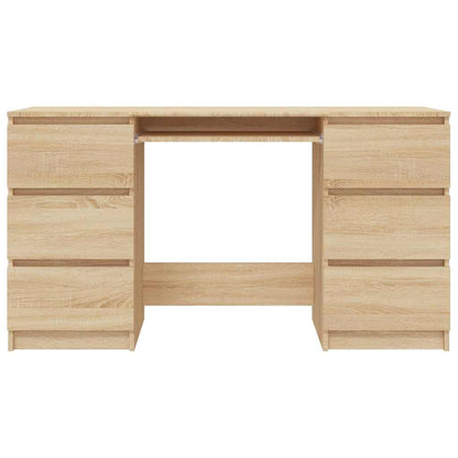 vidaXL Writing Desk Sonoma Oak 140x50x77 cm Engineered Wood