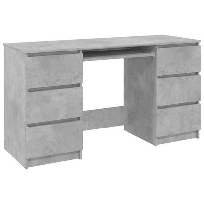 vidaXL Writing Desk | Concrete Grey | Engineered Wood | Medium | Writing Desk