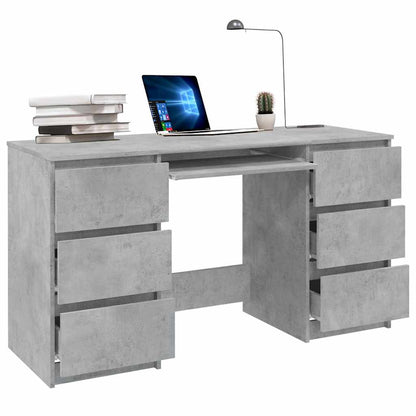 vidaXL Writing Desk | Concrete Grey | Engineered Wood | Medium | Writing Desk
