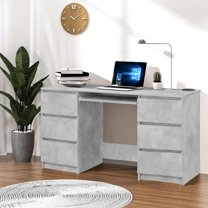 vidaXL Writing Desk | Concrete Grey | Engineered Wood | Medium | Writing Desk