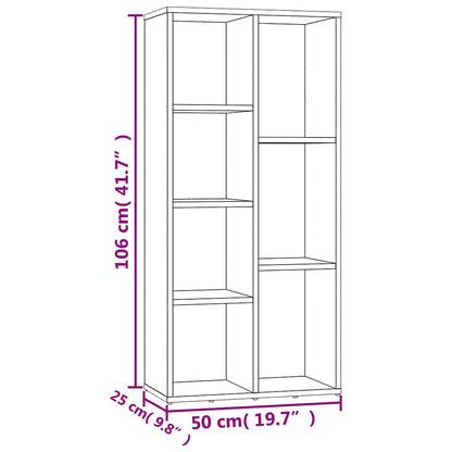 801110 vidaXL Book Cabinet Sonoma Oak 50x25x106 cm Engineered Wood