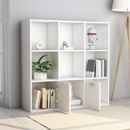 vidaXL Cabinet | White | Engineered Wood | 98 cm | Book Cabinet | Rectangular