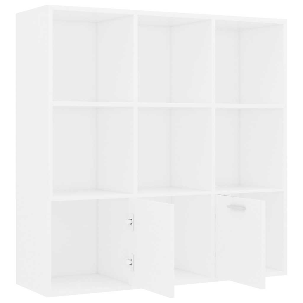 vidaXL Cabinet | White | Engineered Wood | 98 cm | Book Cabinet | Rectangular