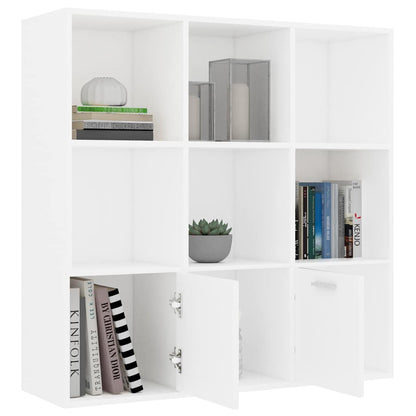 vidaXL Cabinet | White | Engineered Wood | 98 cm | Book Cabinet | Rectangular