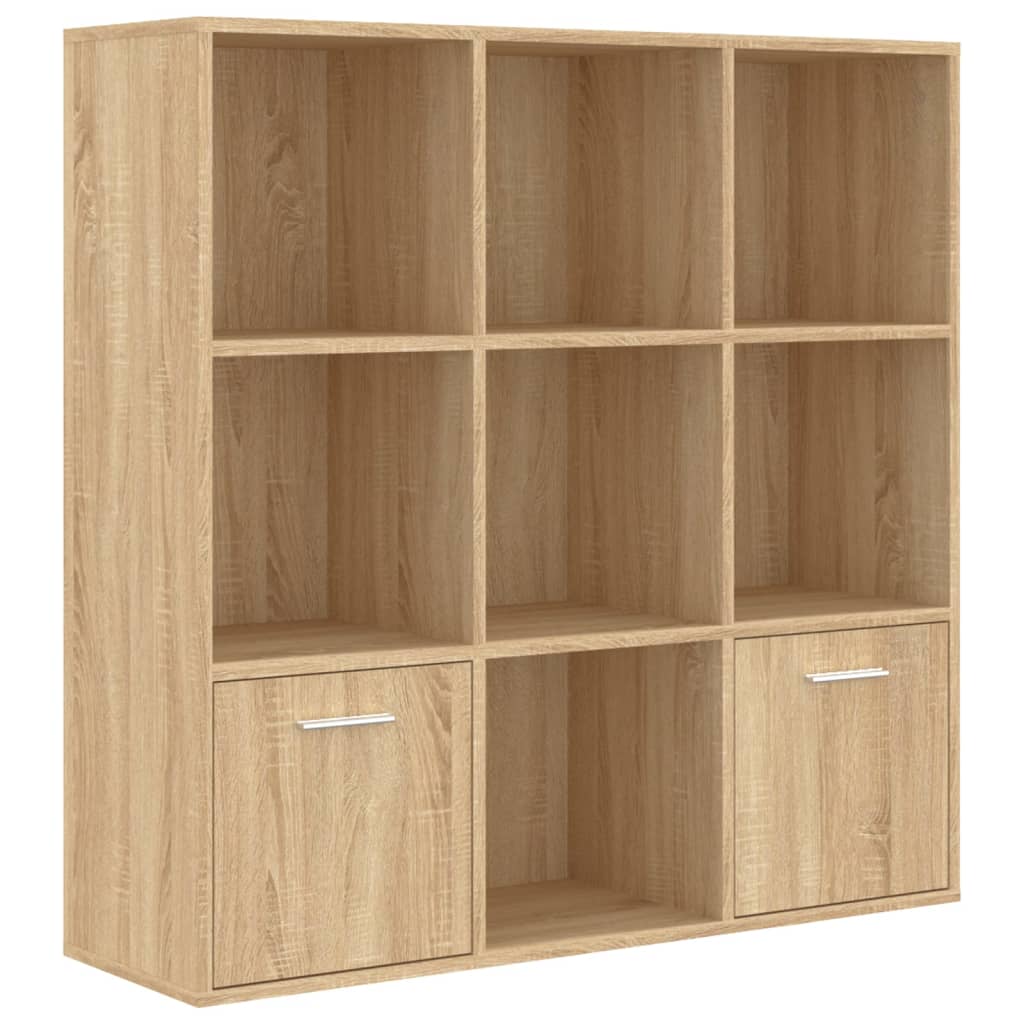 vidaXL Cabinet | Sonoma oak | Engineered wood | Medium | Bookshelf | Rectangular