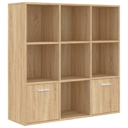 vidaXL Cabinet | Sonoma oak | Engineered wood | Medium | Bookshelf | Rectangular