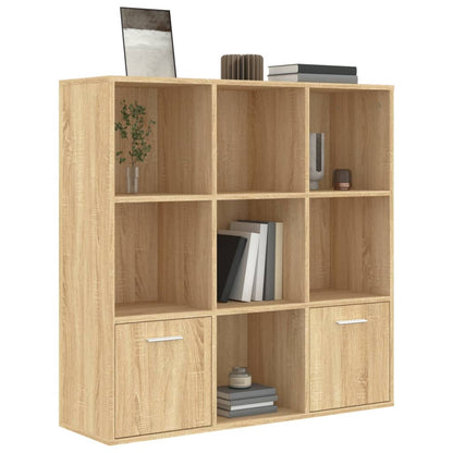 vidaXL Cabinet | Sonoma oak | Engineered wood | Medium | Bookshelf | Rectangular