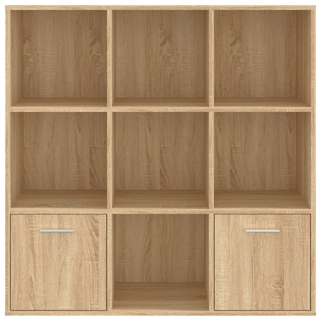 vidaXL Cabinet | Sonoma oak | Engineered wood | Medium | Bookshelf | Rectangular