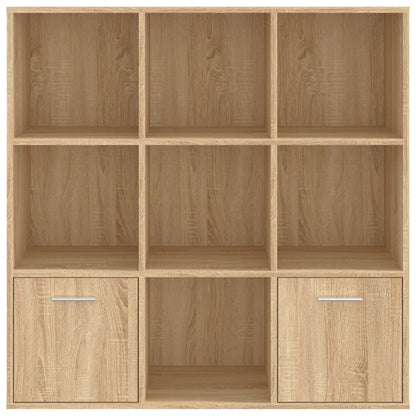 vidaXL Cabinet | Sonoma oak | Engineered wood | Medium | Bookshelf | Rectangular