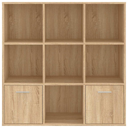 vidaXL Book Cabinet Sonoma Oak 98x30x98 cm Engineered Wood