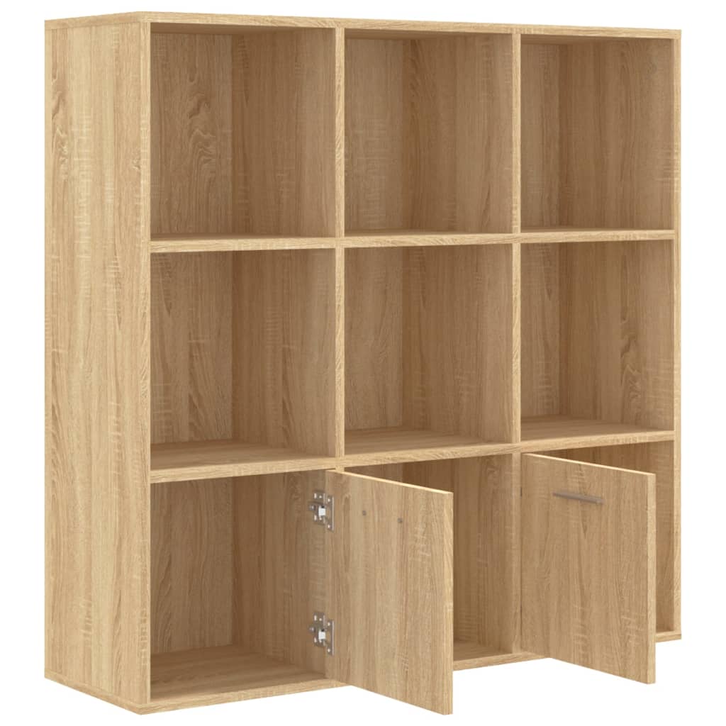 vidaXL Cabinet | Sonoma oak | Engineered wood | Medium | Bookshelf | Rectangular