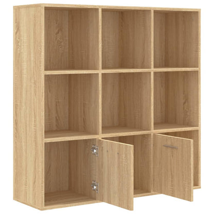 vidaXL Cabinet | Sonoma oak | Engineered wood | Medium | Bookshelf | Rectangular