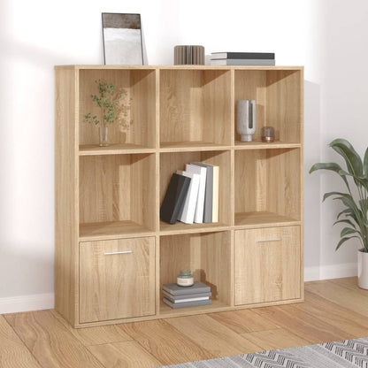 vidaXL Cabinet | Sonoma oak | Engineered wood | Medium | Bookshelf | Rectangular