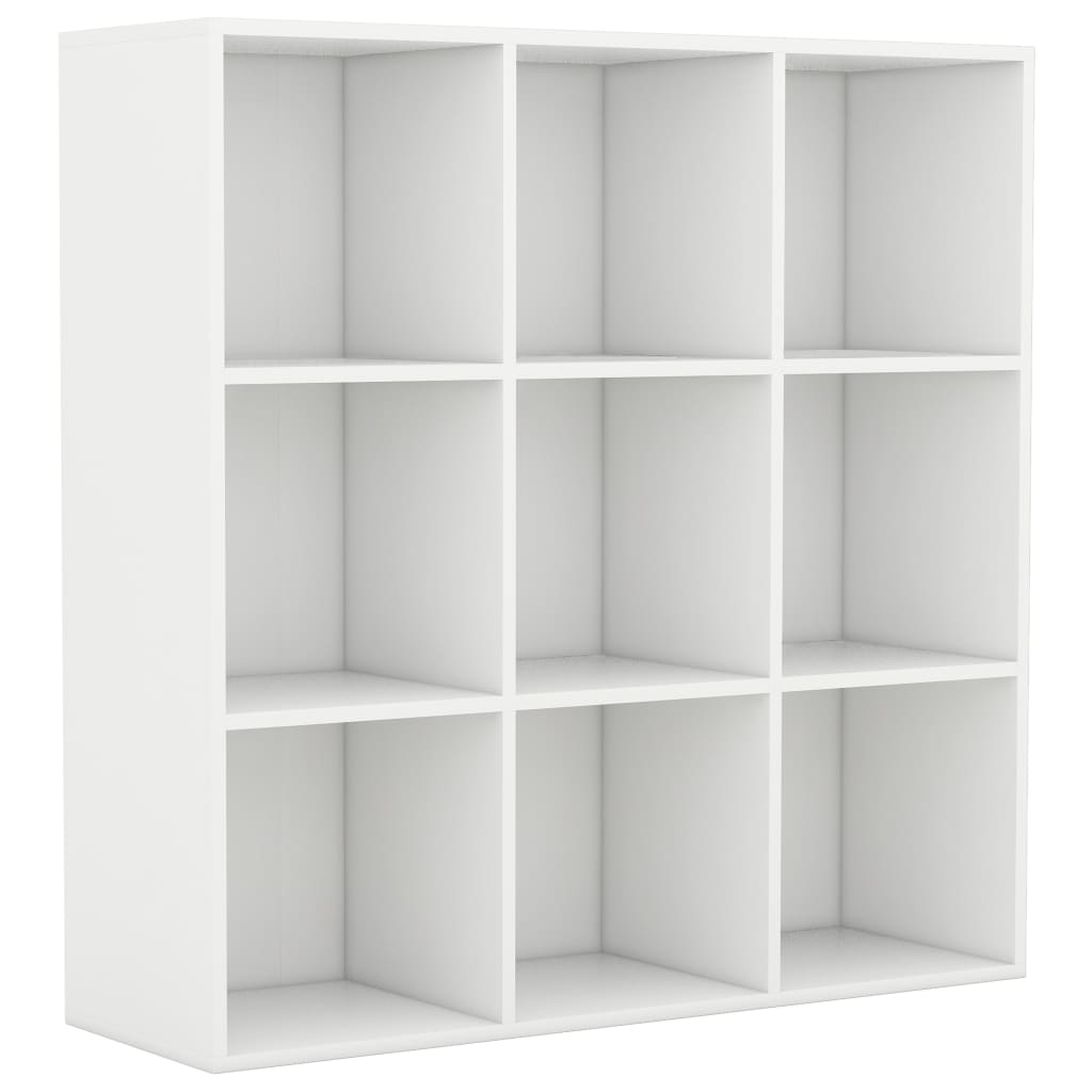 vidaXL Bookcase | White | Engineered wood | Medium | Bookcase | Rectangular