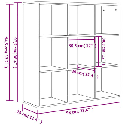 vidaXL Bookcase | Sonoma Oak | Engineered wood | Medium | Bookcase | Rectangular