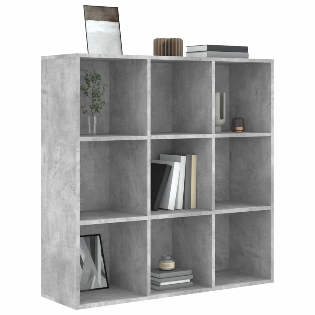 vidaXL Bookcase | Concrete grey | Engineered wood | Medium | Storage | Bookcase