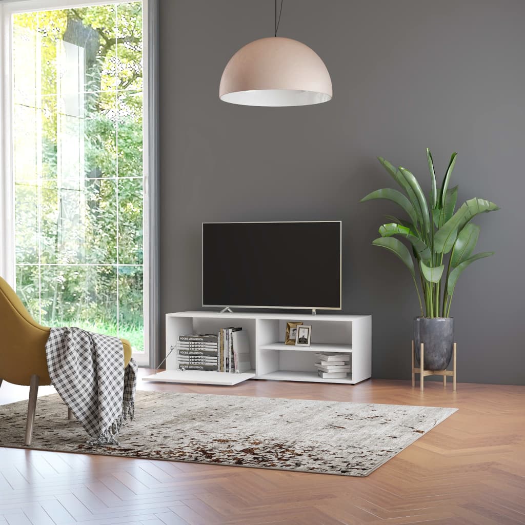 vidaXL TV Cabinet | White | Engineered Wood | 120x34x37 cm | TV Cabinet
