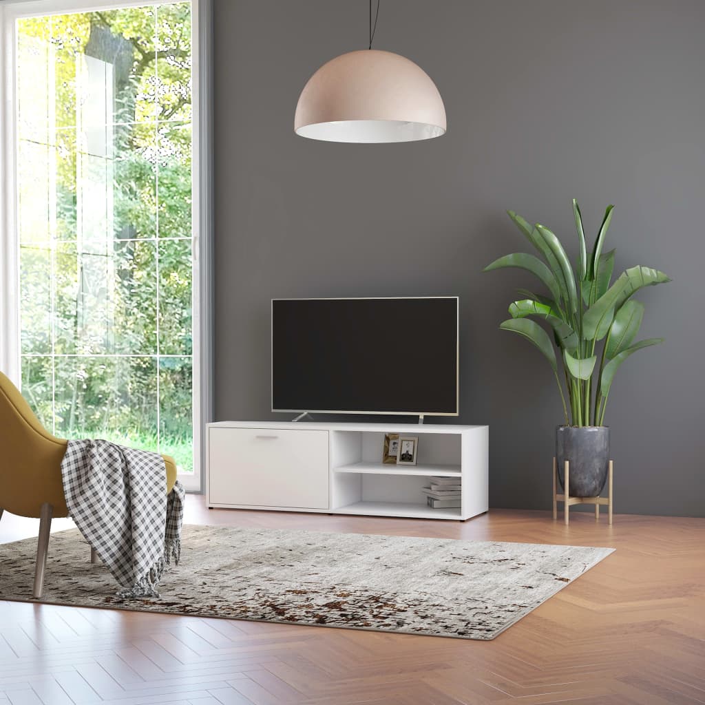 vidaXL TV Cabinet | White | Engineered Wood | 120x34x37 cm | TV Cabinet