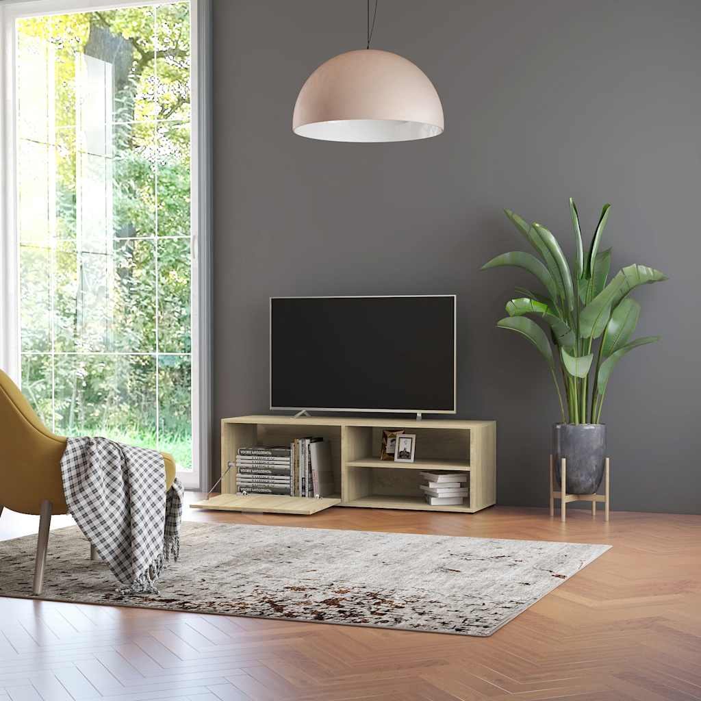 vidaXL TV Cabinet Sonoma Oak 120x34x37 cm Engineered Wood
