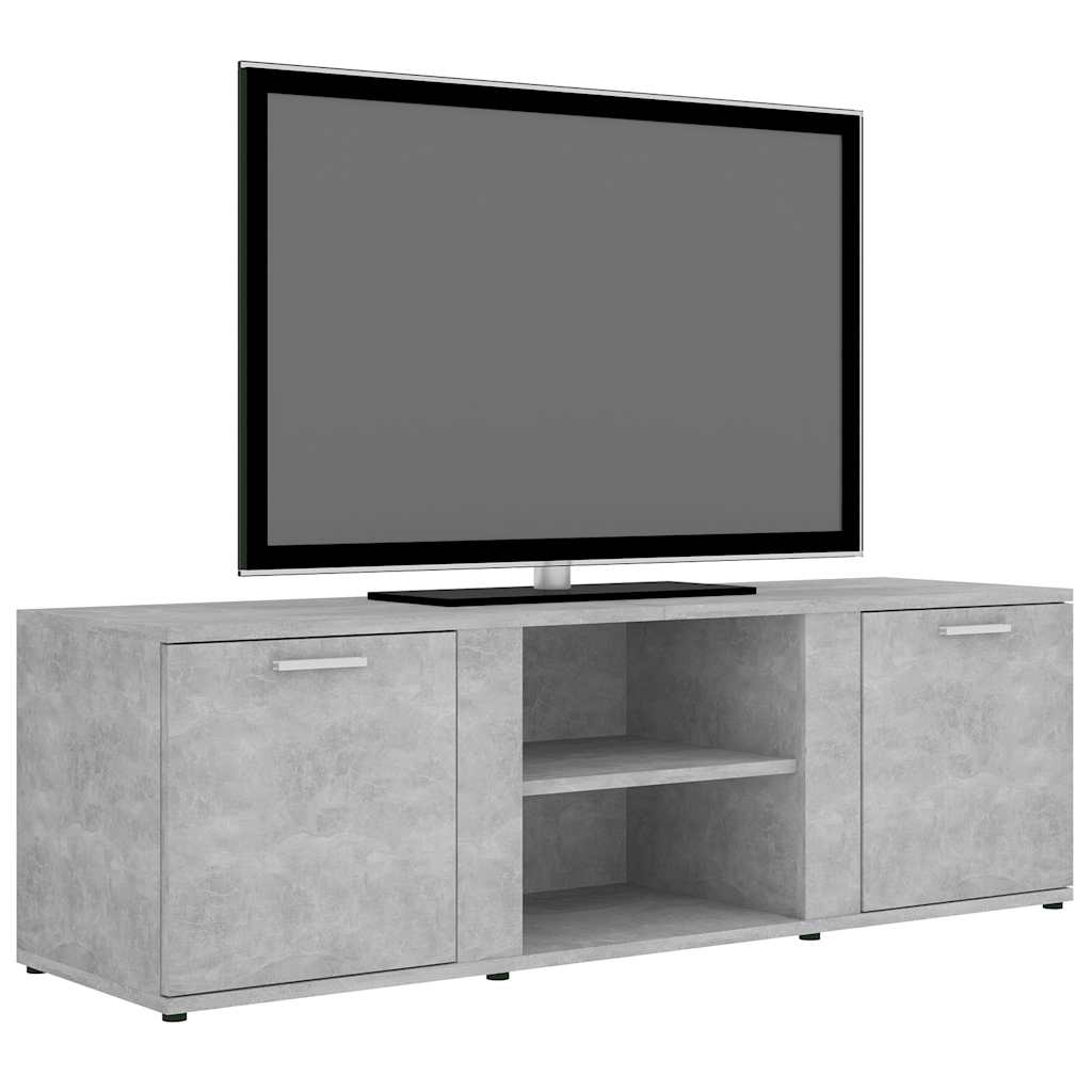 vidaXL TV Cabinet Concrete Grey 120x34x37 cm Engineered Wood