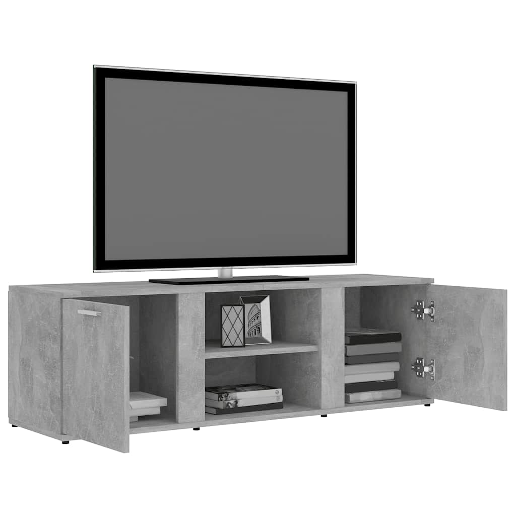 vidaXL TV Cabinet Concrete Grey 120x34x37 cm Engineered Wood