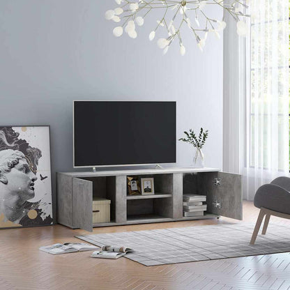 vidaXL TV Cabinet Concrete Grey 120x34x37 cm Engineered Wood