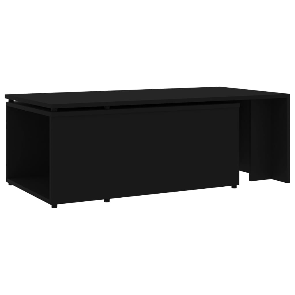 vidaXL Coffee Table Black 150x50x35 cm Engineered Wood