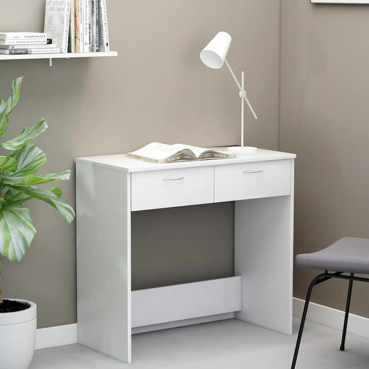 801355 vidaXL Desk White 80x40x75 cm Engineered Wood