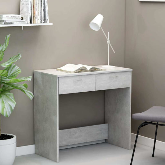 801359 vidaXL Desk Concrete Grey 80x40x75 cm Engineered Wood