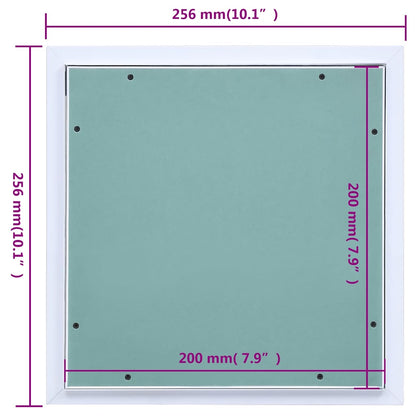 vidaXL Access Panel with Aluminium Frame and Plasterboard 200x200 mm