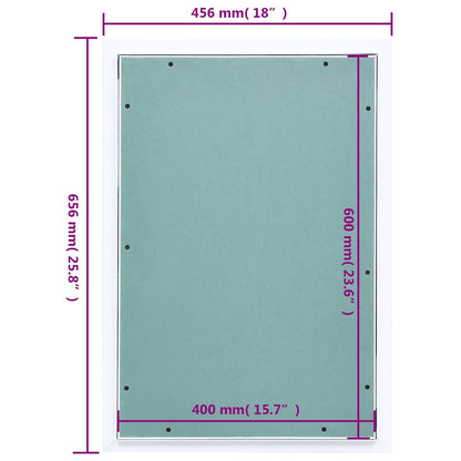 vidaXL Access Panel with Aluminium Frame and Plasterboard 400x600 mm