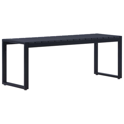 vidaXL Garden Bench | Black | PS board, iron | 120.5 cm | Built Tough