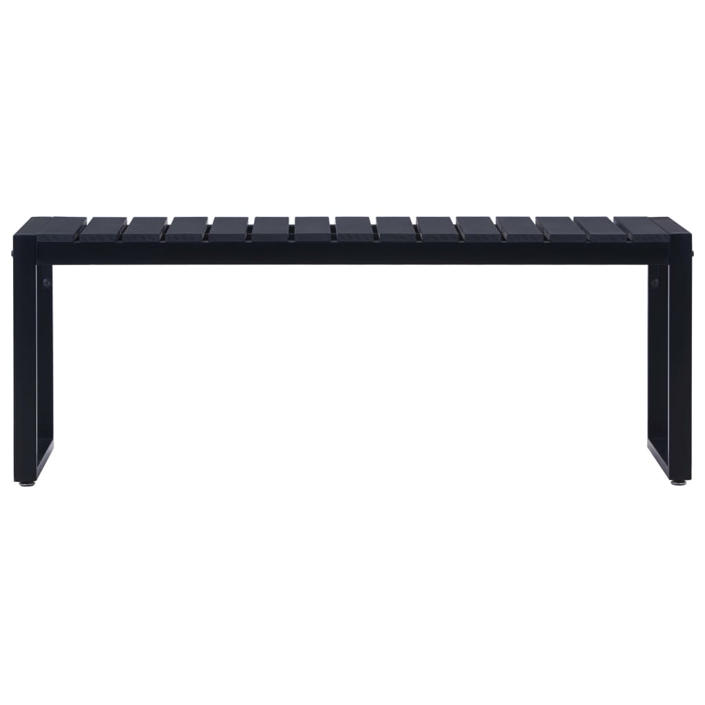 vidaXL Garden Bench | Black | PS board, iron | 120.5 cm | Built Tough