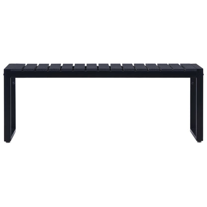 vidaXL Garden Bench | Black | PS board, iron | 120.5 cm | Built Tough