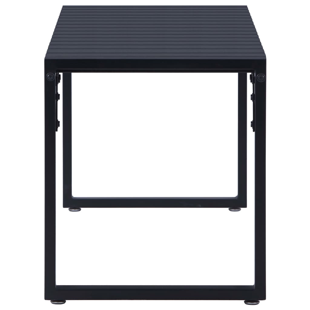 vidaXL Garden Bench | Black | PS board, iron | 120.5 cm | Built Tough