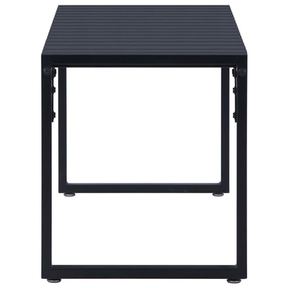 vidaXL Garden Bench | Black | PS board, iron | 120.5 cm | Built Tough