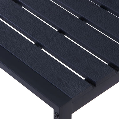 vidaXL Garden Bench | Black | PS board, iron | 120.5 cm | Built Tough