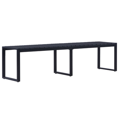 vidaXL Garden Bench | Black | PS board | 180 cm wide | Durable | Garden Bench