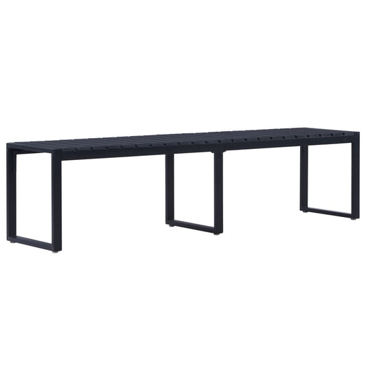 vidaXL Garden Bench | Black | PS board | 180 cm wide | Durable | Garden Bench