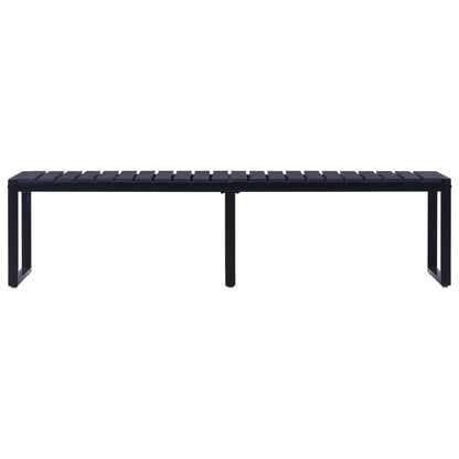 vidaXL Garden Bench | Black | PS board | 180 cm wide | Durable | Garden Bench