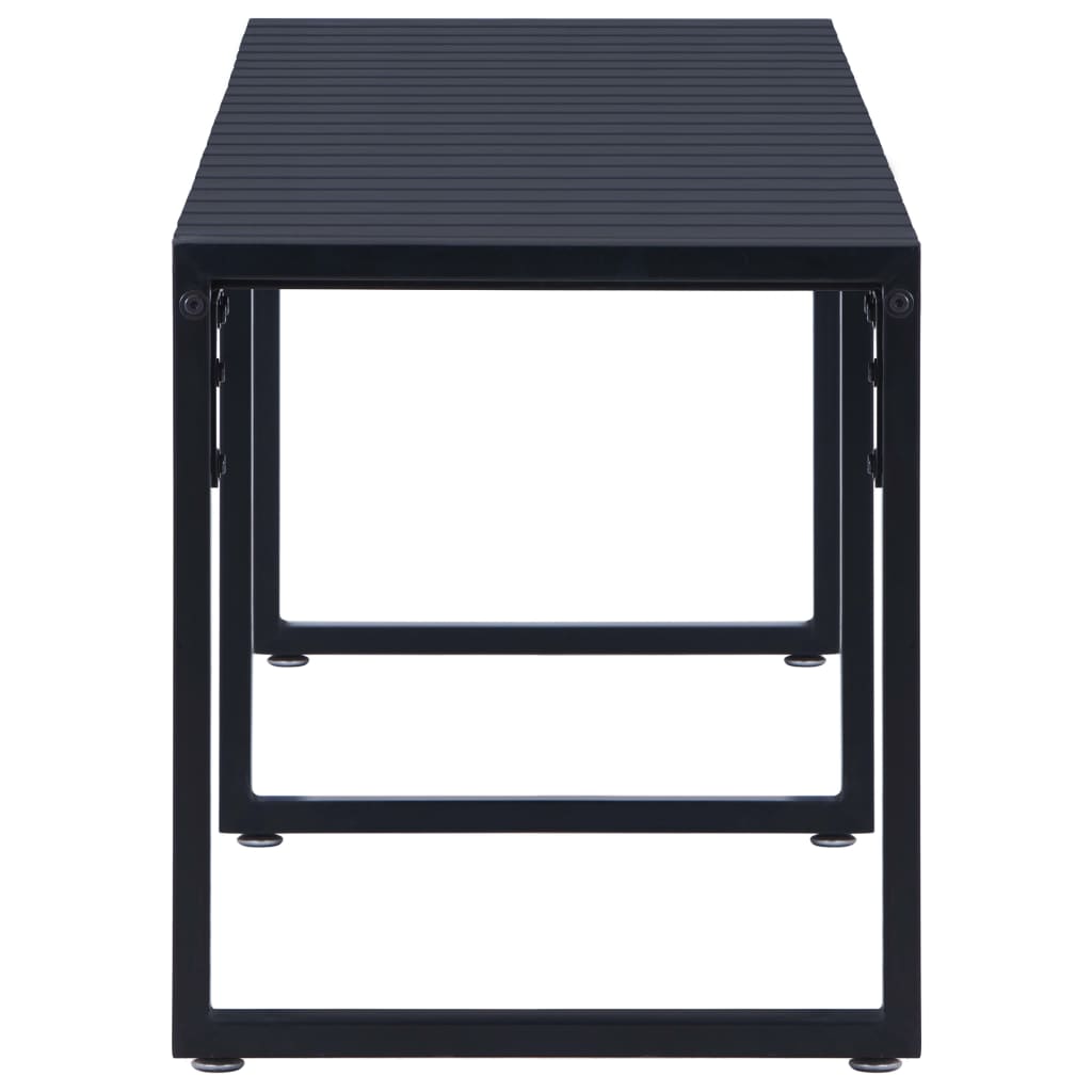 vidaXL Garden Bench | Black | PS board | 180 cm wide | Durable | Garden Bench