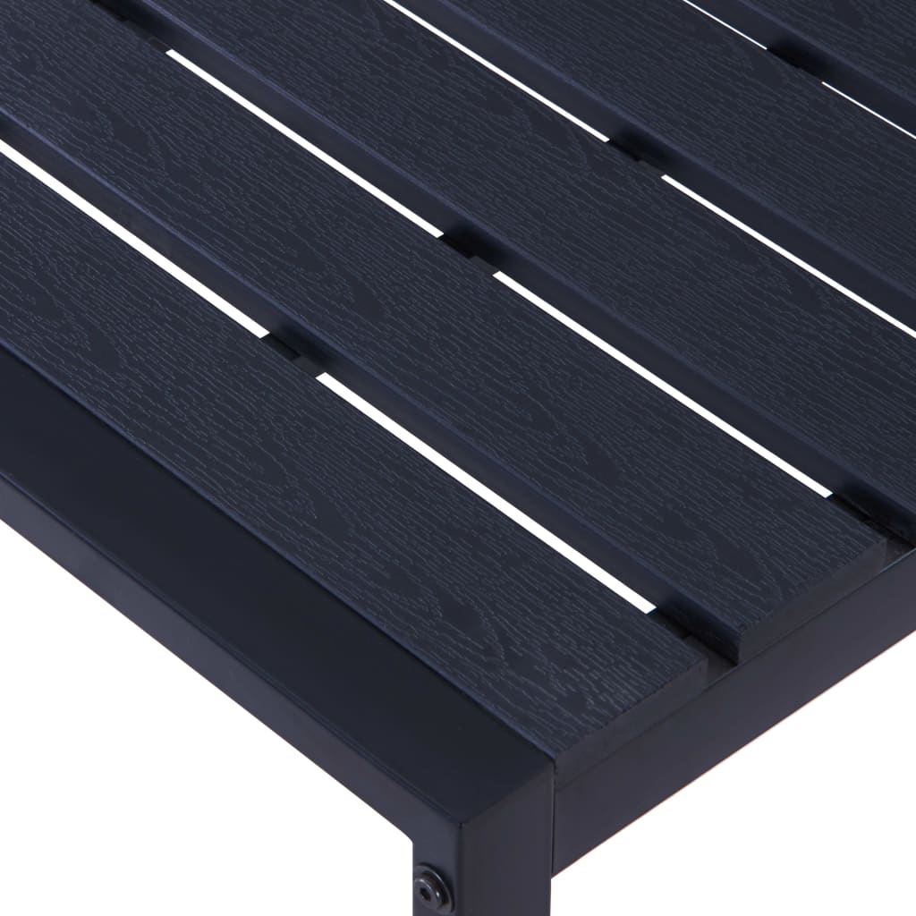 vidaXL Garden Bench | Black | PS board | 180 cm wide | Durable | Garden Bench