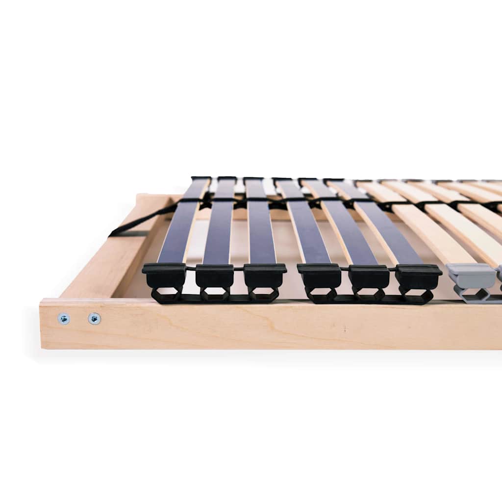 vidaXL Slatted Bed Bases without Mattress 2 pcs with 42 Slats 90x200 cm