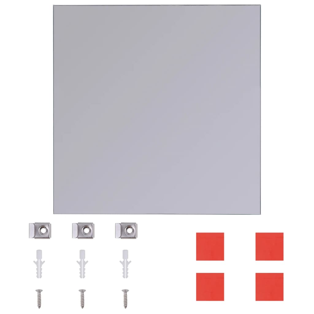 vidaXL Frameless Mirror Tiles Glass 16 pcs 20.5 cm