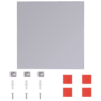 vidaXL Frameless Mirror Tiles Glass 16 pcs 20,5 cm