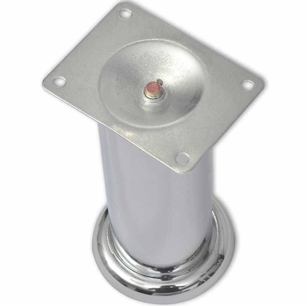 vidaXL Sofa Legs 8 pcs Round Chrome 180 mm